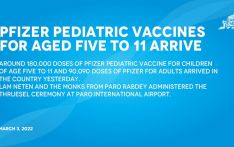 Pfizer pediatric vaccines for aged five to 11 arrive