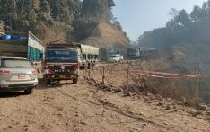 Narayanghat-Butwal road work gathering pace after government warned contractor