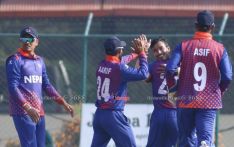 नेपालले बलियाे स्कटल्यान्डसँग खेल्दै