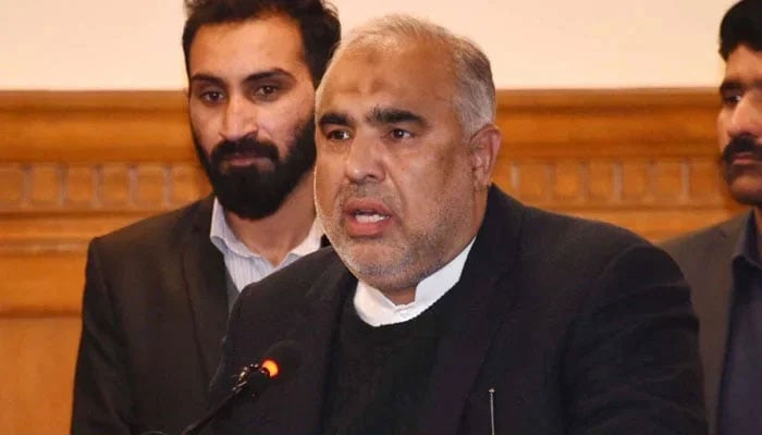 Ex-National Assembly Speaker Asad Qaiser. — Twitter/File