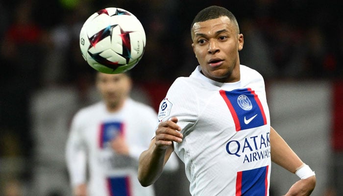 PSGs Kylian Mbappe in action during a Ligue 1 match, Nice, France, April 8, 2023. AFP/File