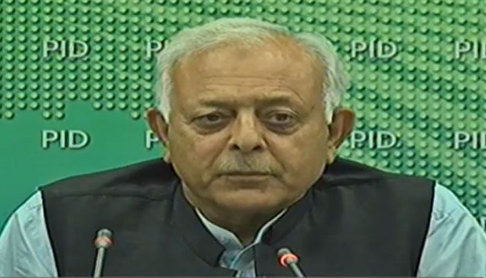 Former aviation minister Ghulam Sarwar. Screengrab of a Twitter video