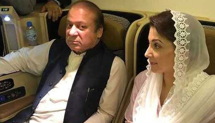 Nawaz Sharif (Left) and Maryam Nawaz. — AFP/File