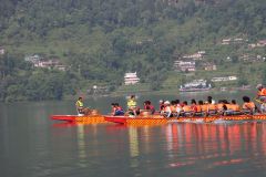 通讯：尼泊尔费瓦湖上的龙舟赛