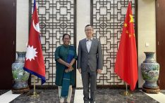 陈松大使会见联合国开发计划署驻尼泊尔代表拉贝