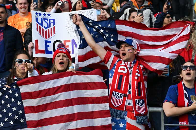 US fans react during the Netherlands match, which was played in Wellington, New Zealand.