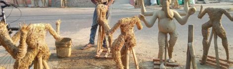 विजयादशमीमा राखिने दुर्गाको मूर्ति तयार हुँदै