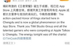 苹果CEO库克谈王者荣耀：风靡全球