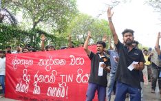 Protest against president's visit to Kelaniya University