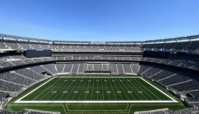 An aerial view shows the MetLife Stadium in New York where FIFA is set to organise the final of the 2026 World Cup. — Facebook/MetLife Stadium