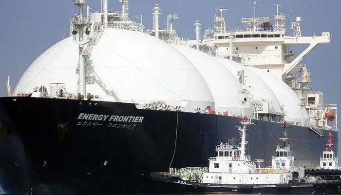 A liquefied natural gas (LNG) container arrives at a storage station in east of Tokyo, Japan. — AFP/File