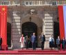 Xi attends welcome ceremony held by Hungarian President Sulyok, Prime Minister Orban in Budapest