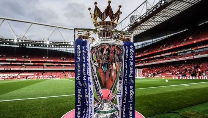 The Premier League trophy. — AFP File