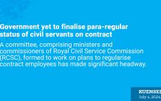 Government yet to finalise para-regular status of civil servants on contract