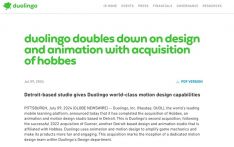 多邻国宣布收购动画工作室Hobbes