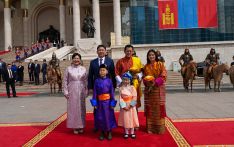 His Majesty and Gyaltsuen in Mongolia