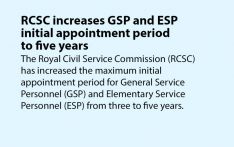 RCSC increases GSP and ESP initial appointment period to five years
