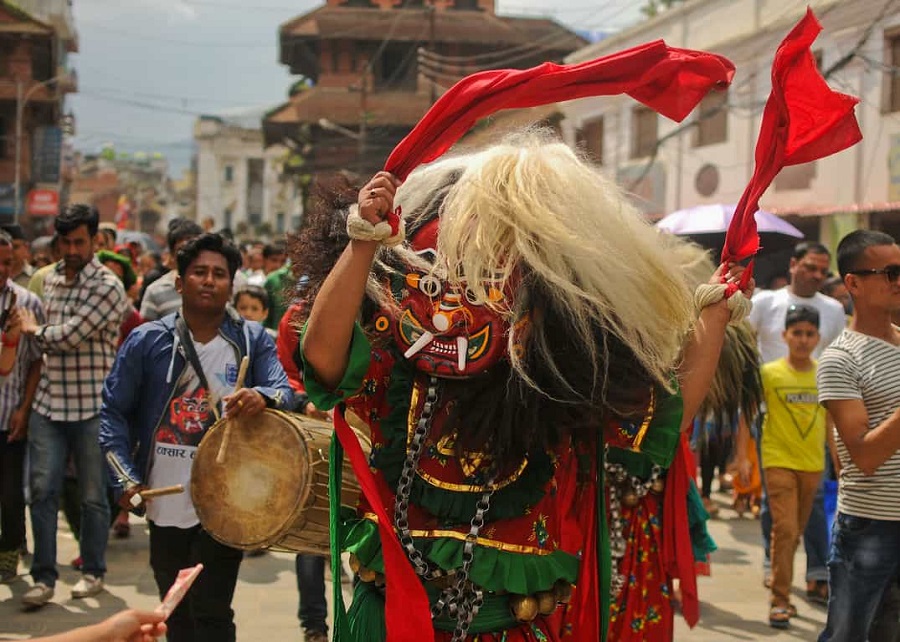 lakhe-dance-in-pokhara-street-festival