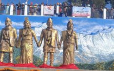 तोक्मेडाँडामा 'धान नाच'को प्रतिमा निर्माण