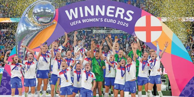 England shoot Spain out to lift Women's Euro 2025 trophy