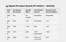 EV imports up by 16%, 13,569 four-wheeler EVs imported in 2024/25 with 75% from China