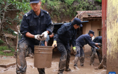 甘肃榆中强降雨引发山洪灾害 现场救援进行中