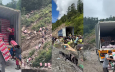 阿尼哥公路因山体滑坡中断11天 边境货物积压致企业损失惨重