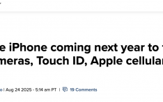 外媒：苹果首款折叠iPhone将于明年上市，配备四个摄像头