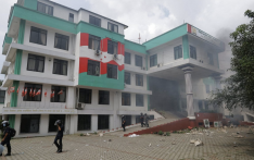 कांग्रेस पार्टी कार्यालयमा आगजनी