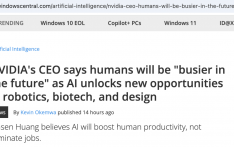 英伟达黄仁勋：AI不会“抢饭碗”，新技术反而会让人类在未来“更忙”