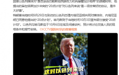 特朗普：“20点计划”对以色列来说“是件大好事”