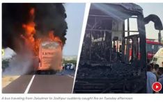 印度一客车起火致20人死 总理莫迪发文哀悼：深感悲痛 