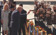 Trump dances on red carpet as he arrives in Malaysia