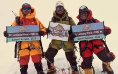 तीन युवाद्वारा लमजुङ हिमालको आरोहण