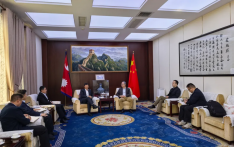 杨天福拜会中国驻尼泊尔大使陈松并赴上马相迪项目调研