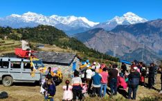 चाङ्गाबाट देखिने मनोरम हिम शृङ्खला