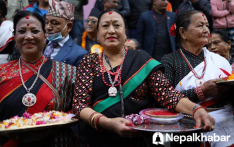 加德满都民众热情庆祝“尤玛丽节”