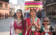 加德满都图迪凯尔洋溢节日氛围 塔鲁与马加尔族共庆Maghi节