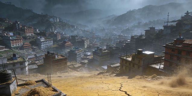 加德满都谷地空气污染居全球第三 毛毛雨难破霾困 气候危机加剧旱情