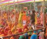 Devotees celebrate Fagu in Kanchanaban