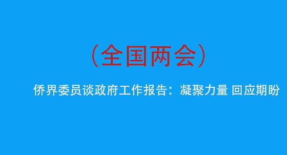 （全国两会）侨界委员谈政府工作报告：凝聚力量 回应期盼