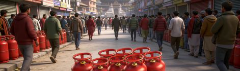 尼泊尔液化气钢瓶减半供应 应对谷地恐慌性购气