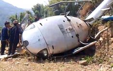 दुर्घटनामा परेको हेलिकप्टरका घाइतेको उद्धार