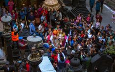 वसन्तपुर पुग्यो सेतो मच्छिन्द्रनाथको रथयात्रा