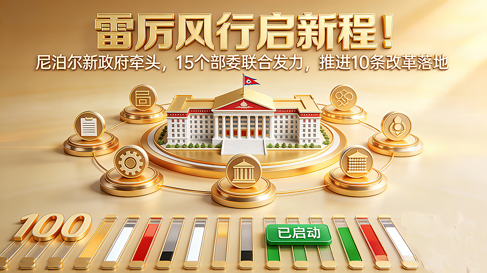 3D渲染尼泊尔改革主题图