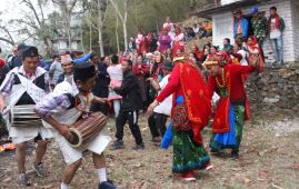 Magar community in Maygdi observe 'Bhume Puja' to appease nature