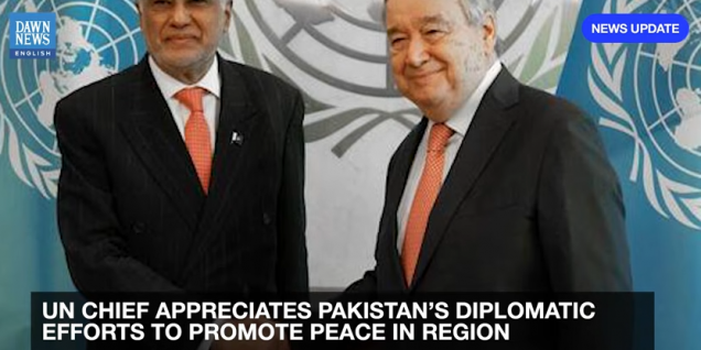 Pakistani PM thanks UN chief for endorsing Pakistan's peace efforts