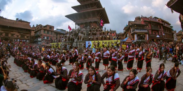बिस्का जात्राको पूर्व सन्ध्यामा तःमारी धिमे नृत्य