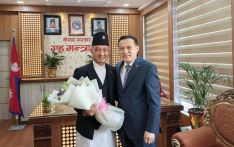 Chinese envoy Zhang calls on Home Minister Gurung