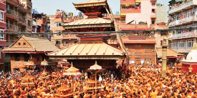 Sindoor Jatra celebrated in Madhyapur Thimi
